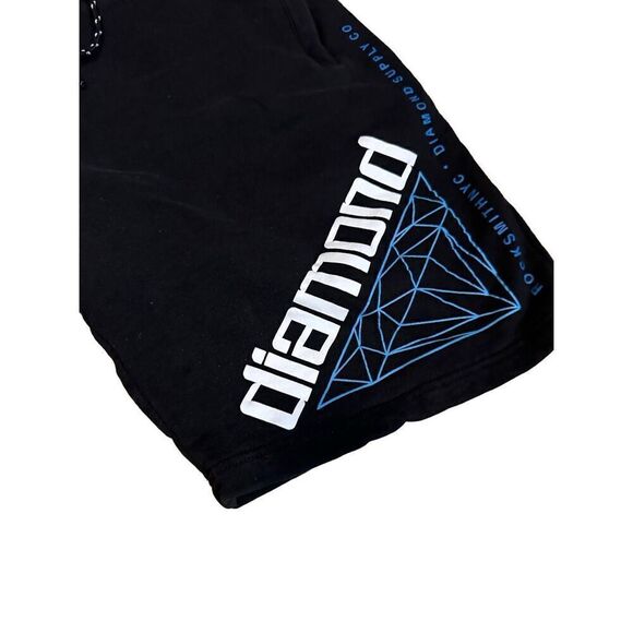 Vintage Y2K RockSmith Diamond Co Mens Black Cotton Drawstring Shorts Size XL - Picture 6 of 11